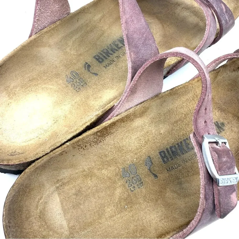 Birkenstock Franca Oiled Leather Sandal Lavender Blush EU 40 US L9 Narrow - Picture 9 of 14